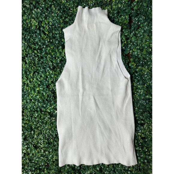 Maeve by Anthropologie White Mockneck Tank Size Medium - Picture 5 of 6